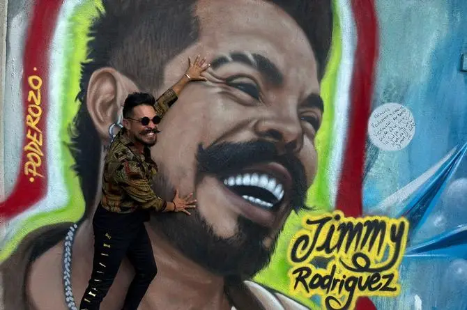 Jimmy Rodríguez, primer salsero mexicano plasmado en mural en La Huaca (+fotos)